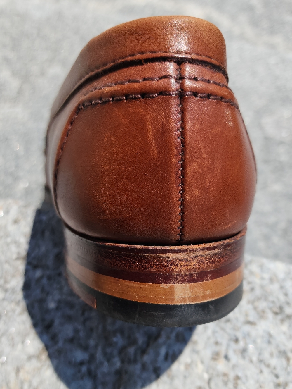 Alden Model 9696 Men's Leather Penny Loafers in Cognac size 8.5 - Picture 4 of 16